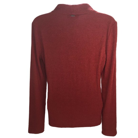 DKNY Woman Red Top Tank Dress Sweater Shirt, V Nec - Picture 4 of 7